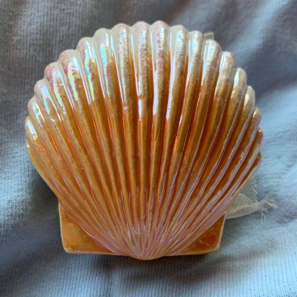 Seashell trinket box. Or it can be used as a Christmas tree decoration.